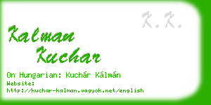 kalman kuchar business card