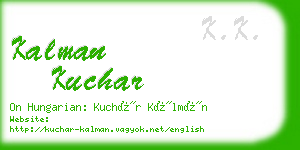 kalman kuchar business card